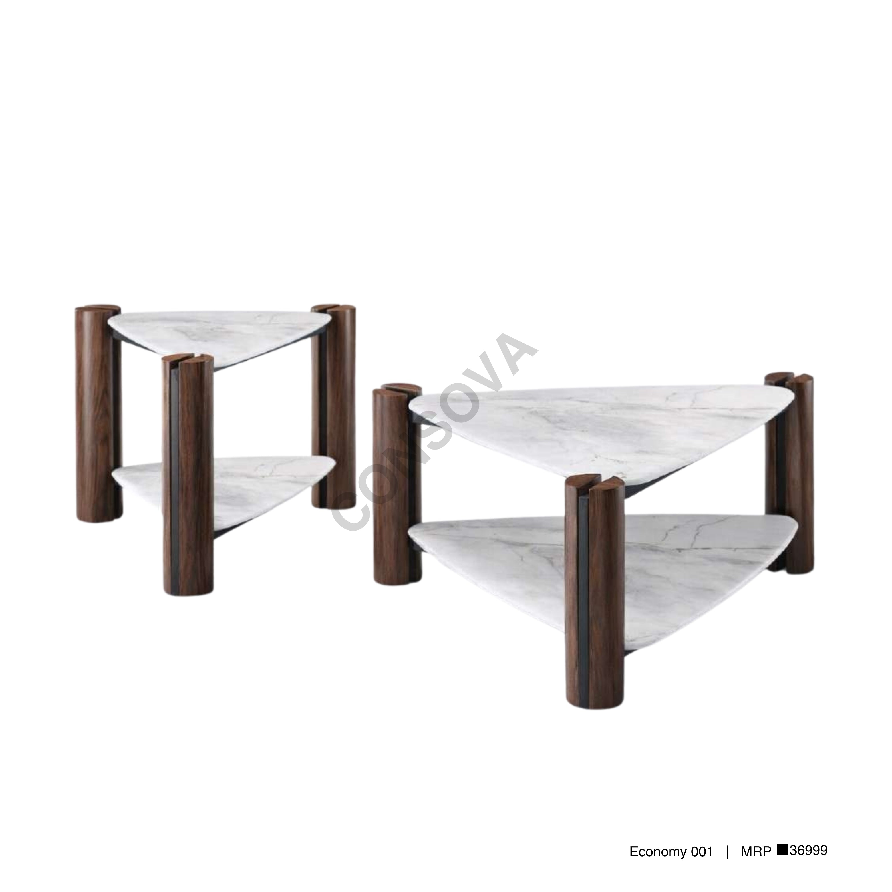 Triangular Marble Tables