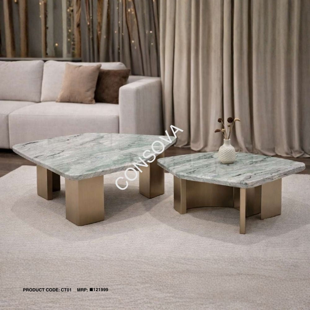 Marble Nesting Tables Set