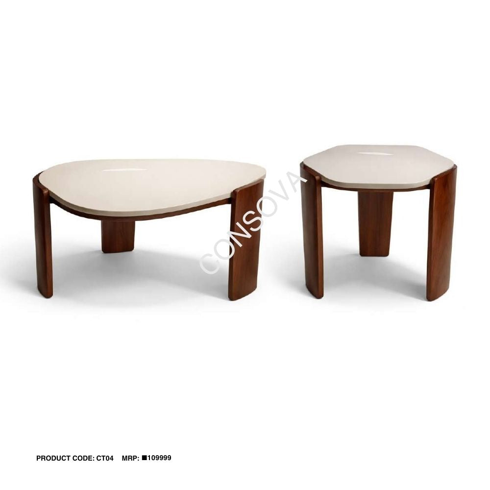 Beige Stone Nesting Tables