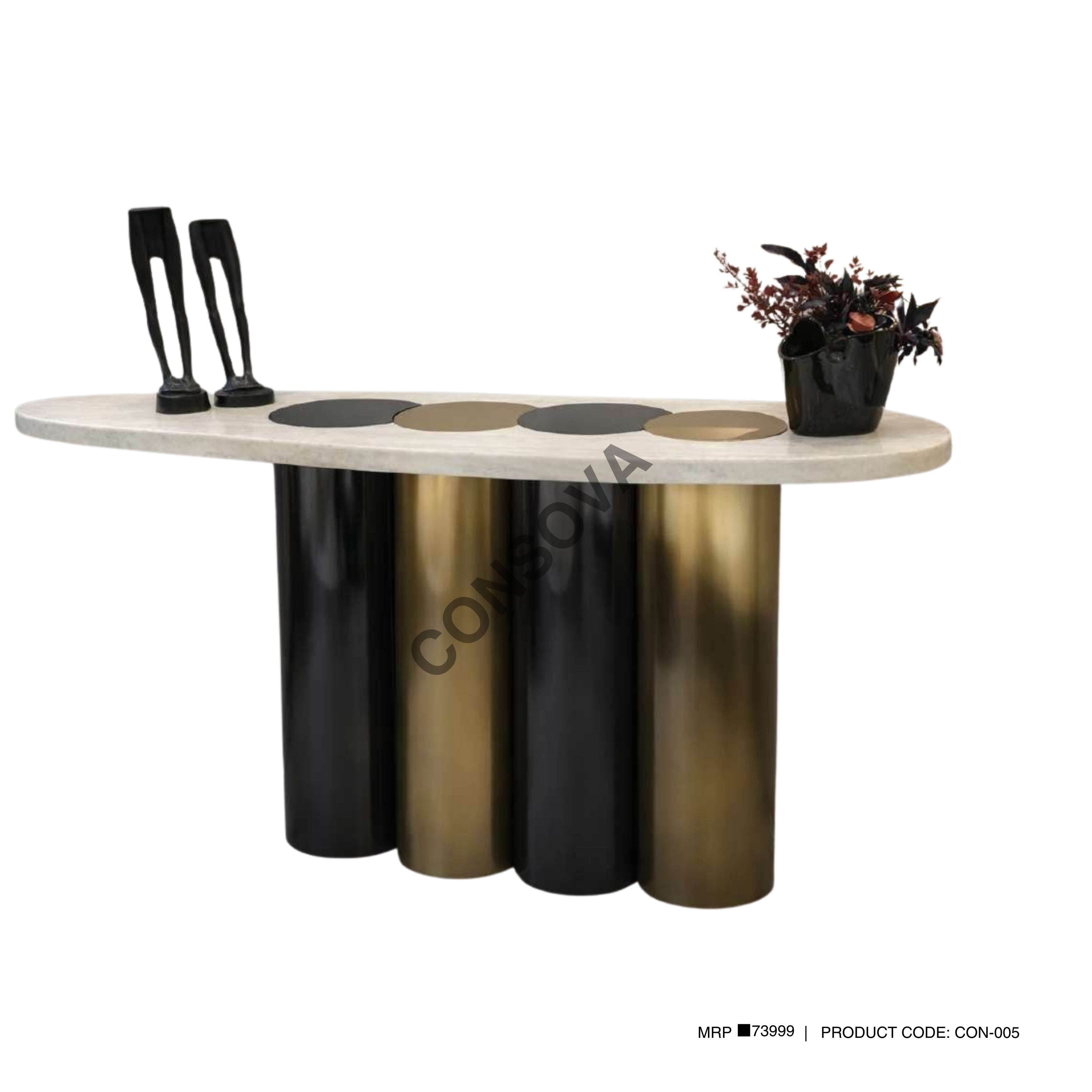 Two Coloured Console Table