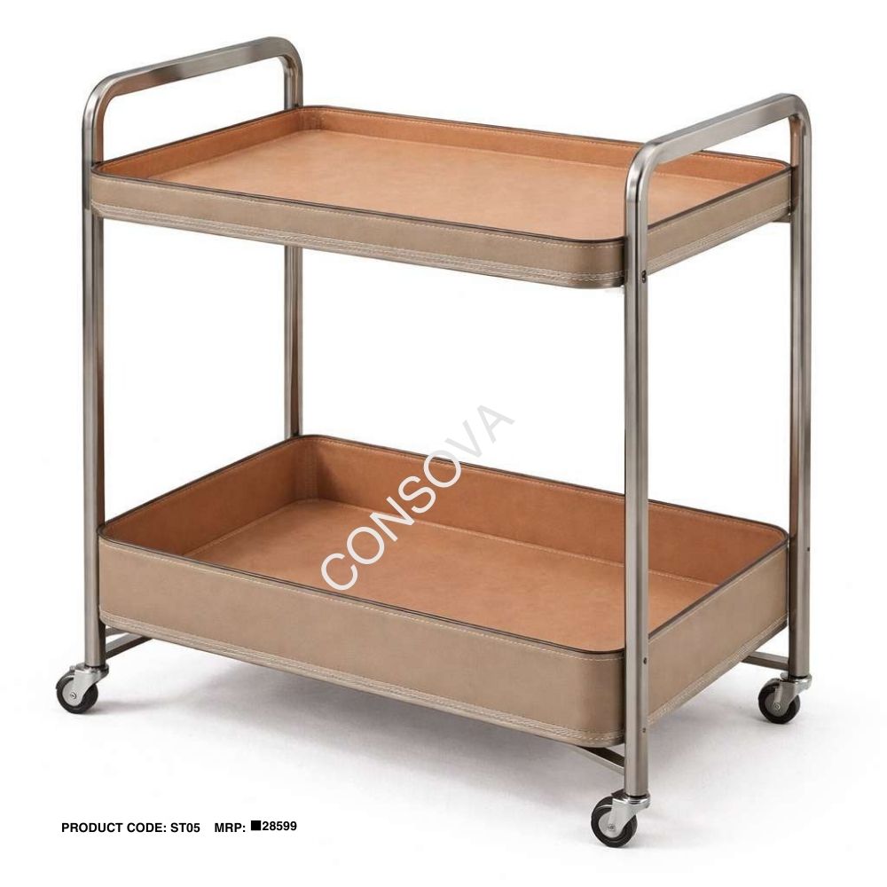 Upholstered Serving Cart