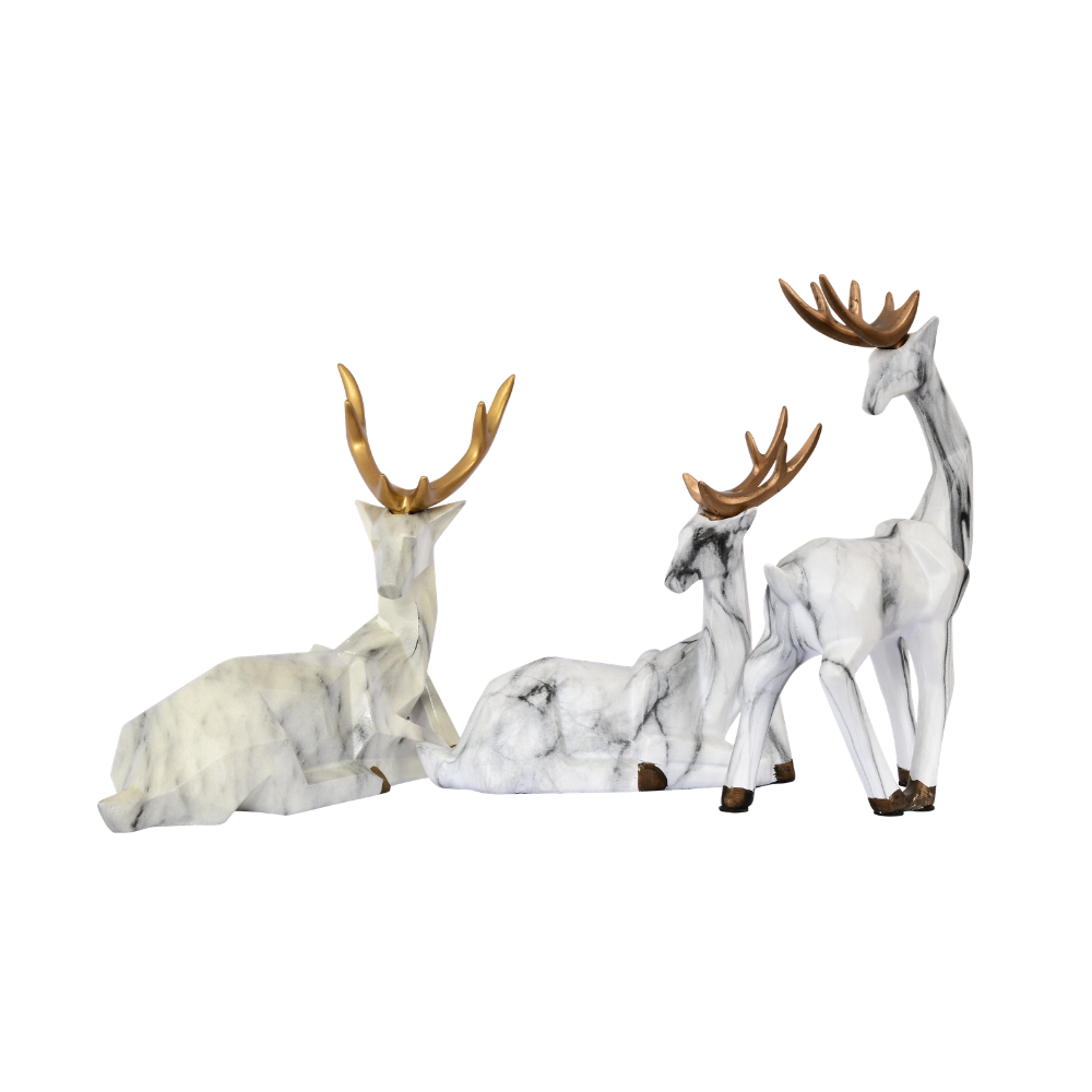 Royal White Stag Sculpture