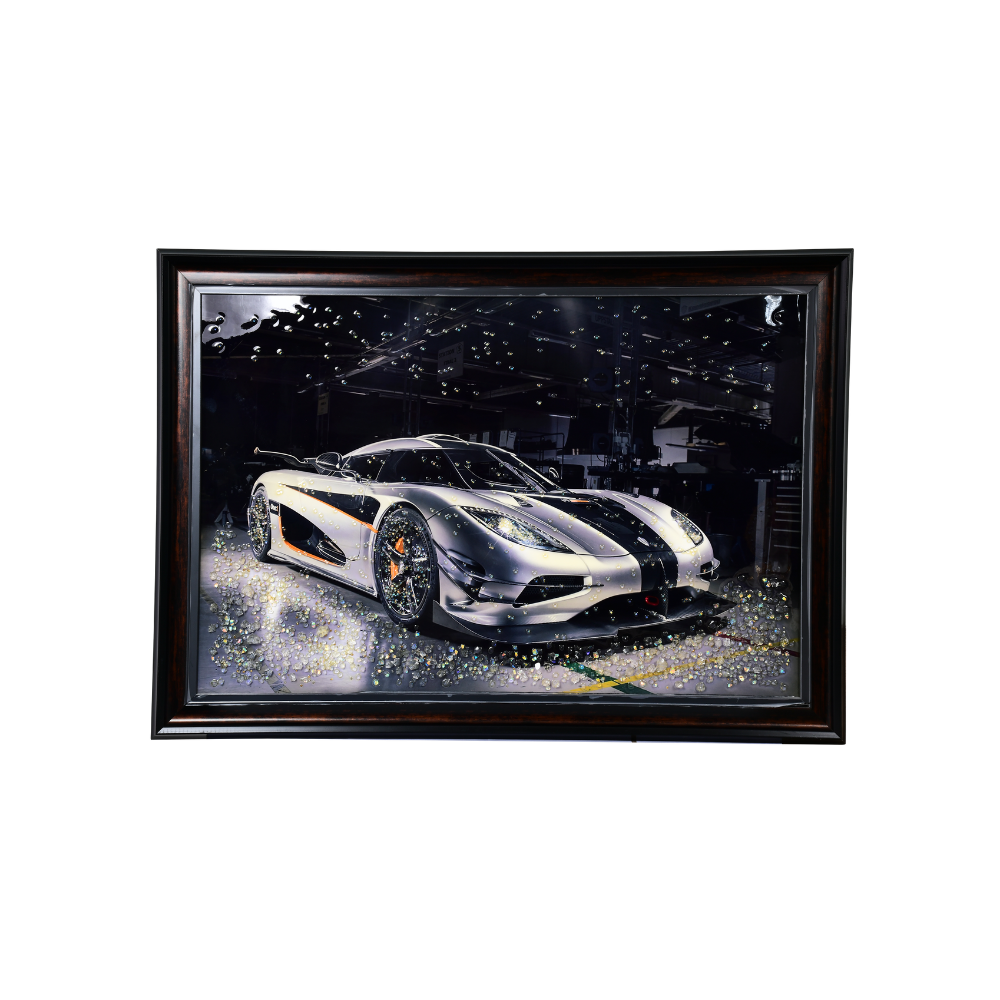 Modern Black & White Minimal Car Art